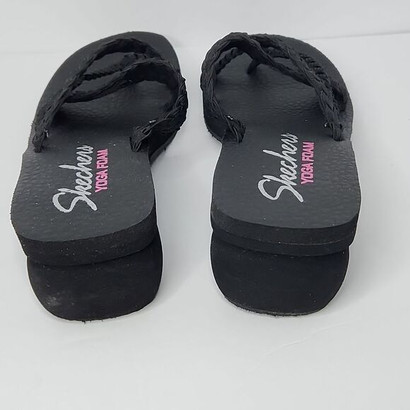 Sketcher's yoga foam platform heel wedge sandals - Picture 4 of 7